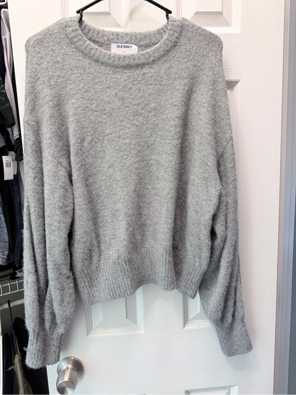 Old Navy Women's Heather Gray Cozy Crewneck Sweater